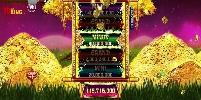 Nổ Hũ 79King: Giải Mã Thuật Toán RNG & 7 Bí Kíp Săn Jackpot (2026) 2 Nổ hũ 79KING với bảng mức jackpot Major, Minor, Grand và Mini.